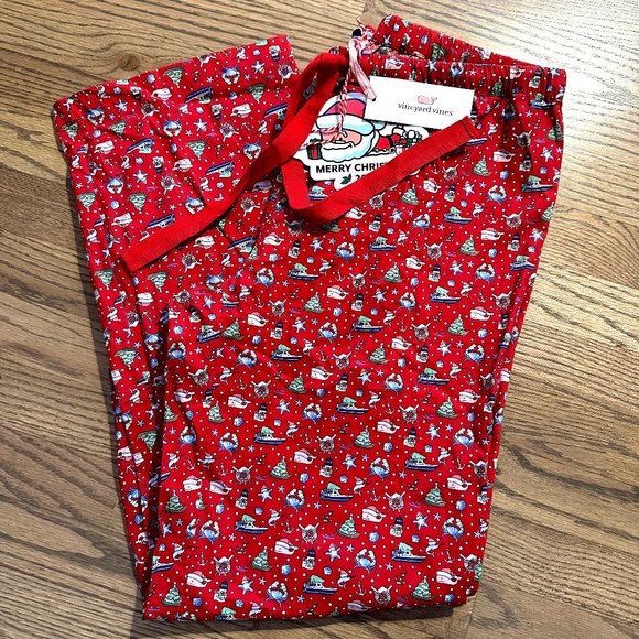 Womens Vineyard Vines Holiday Pajama Pants ~ Perfect Mother/Daughter - Picture 1 of 3